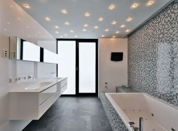 Bemmel Residence bathroom lights on ceiling1