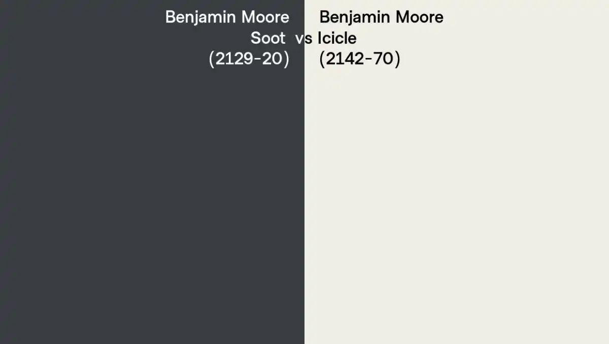 Benjamin Moore Soot 2129-20 and Icicle OC-60