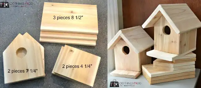 Birdhouse with a tiny front deck