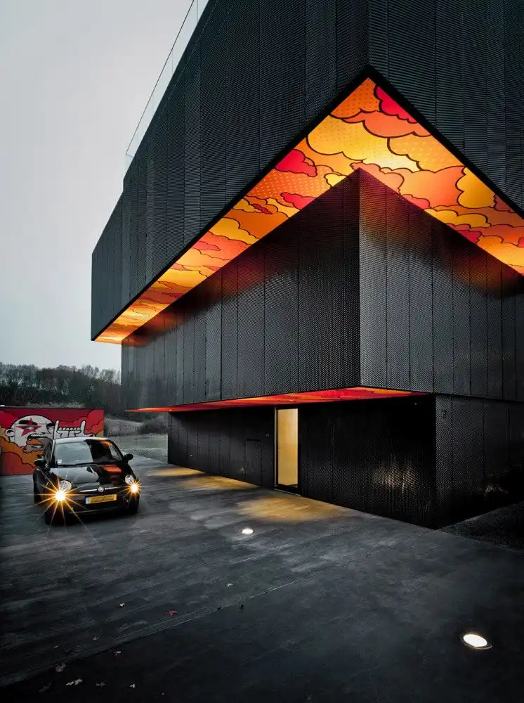 Black Apartment Building in Luxembourg by Metaform Architects Facade