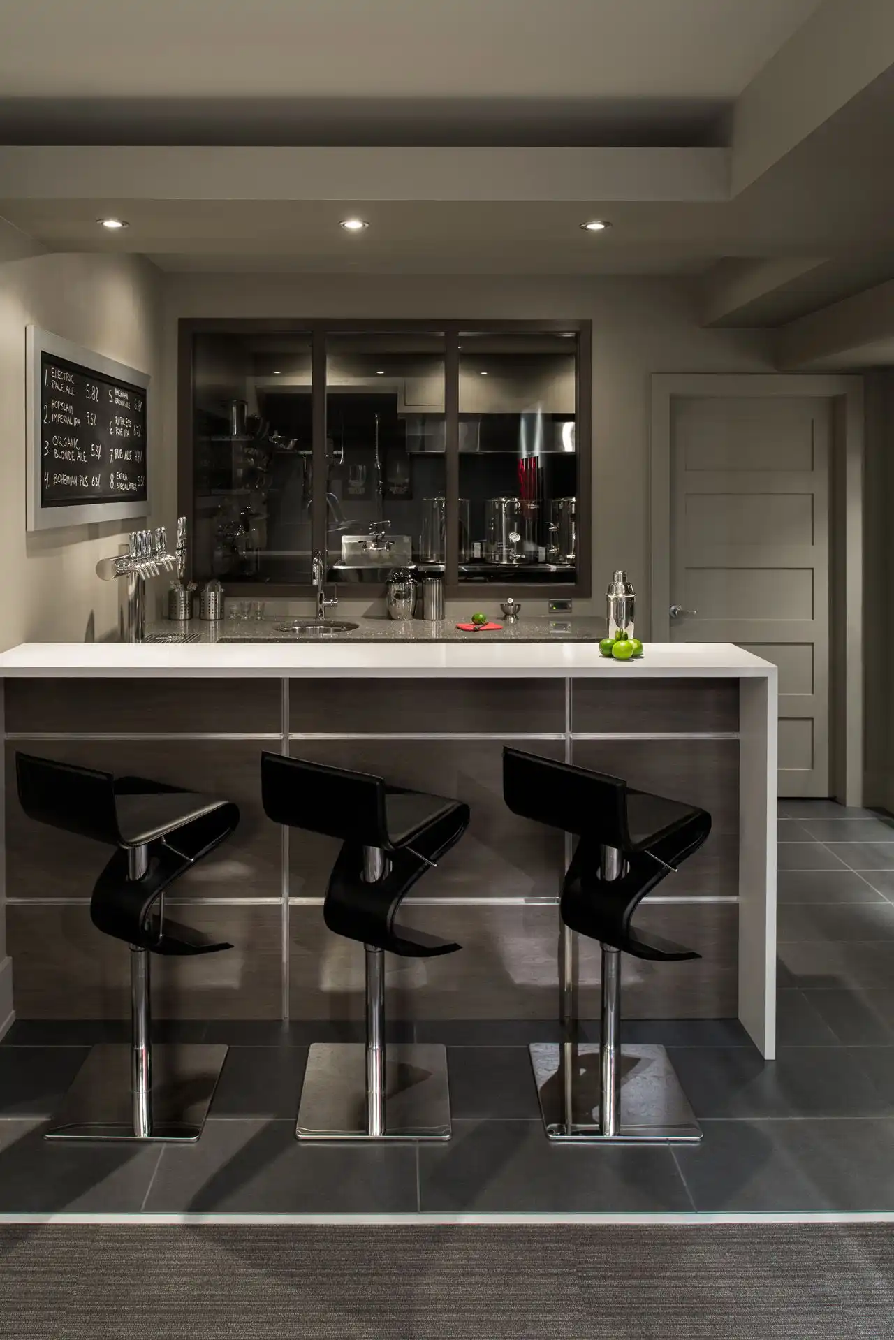 Black Portland stool