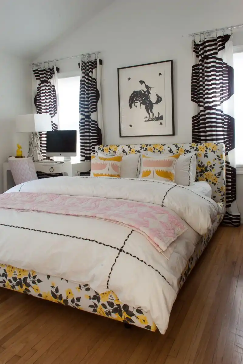 Black and White Geometric Curtains