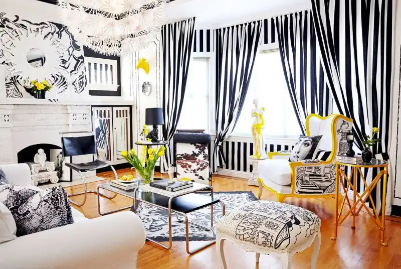 Black and White Striped Curtains