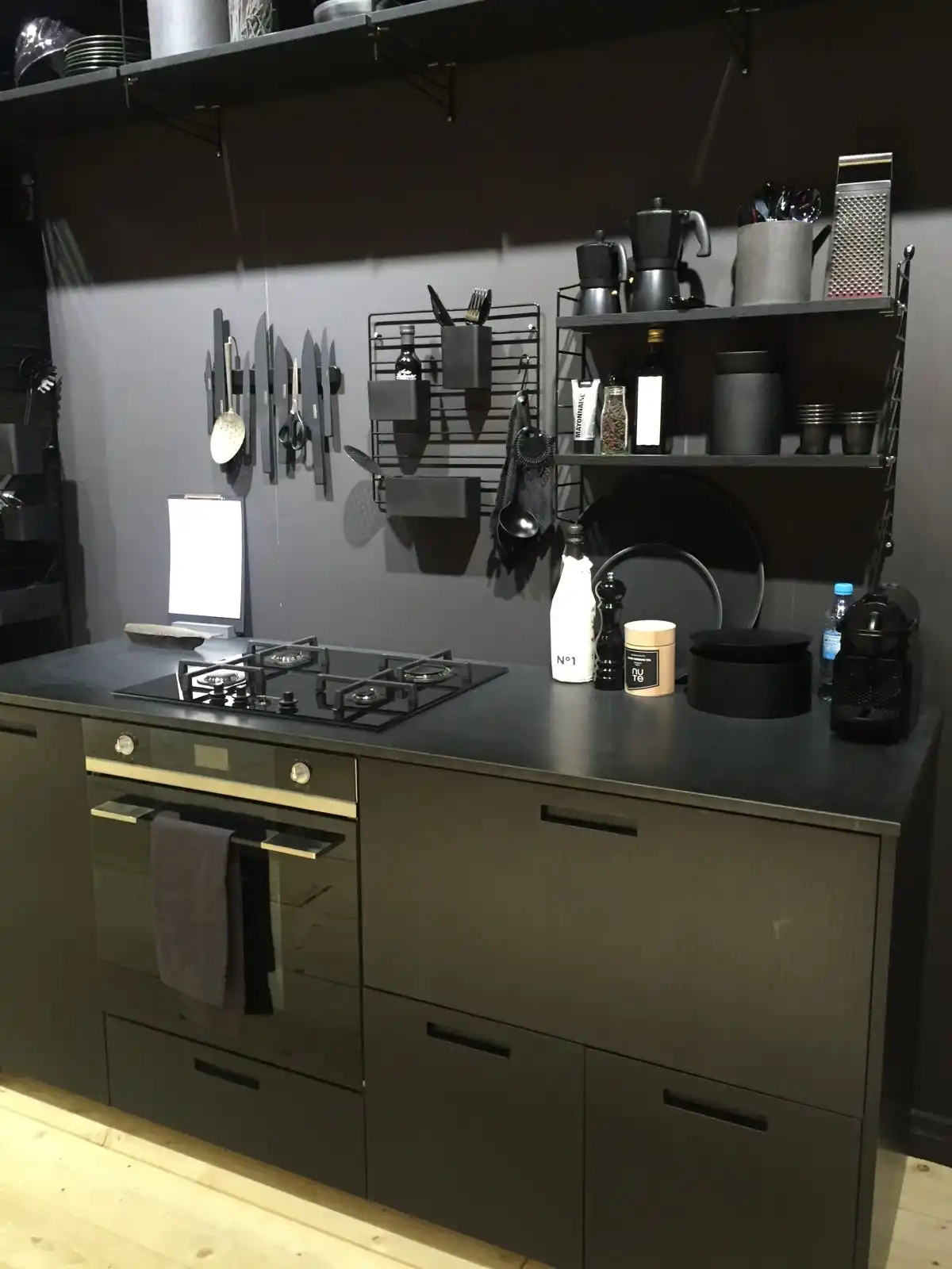 Black and reflective contemporary accents