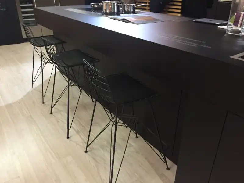 Black hairpin bar stools