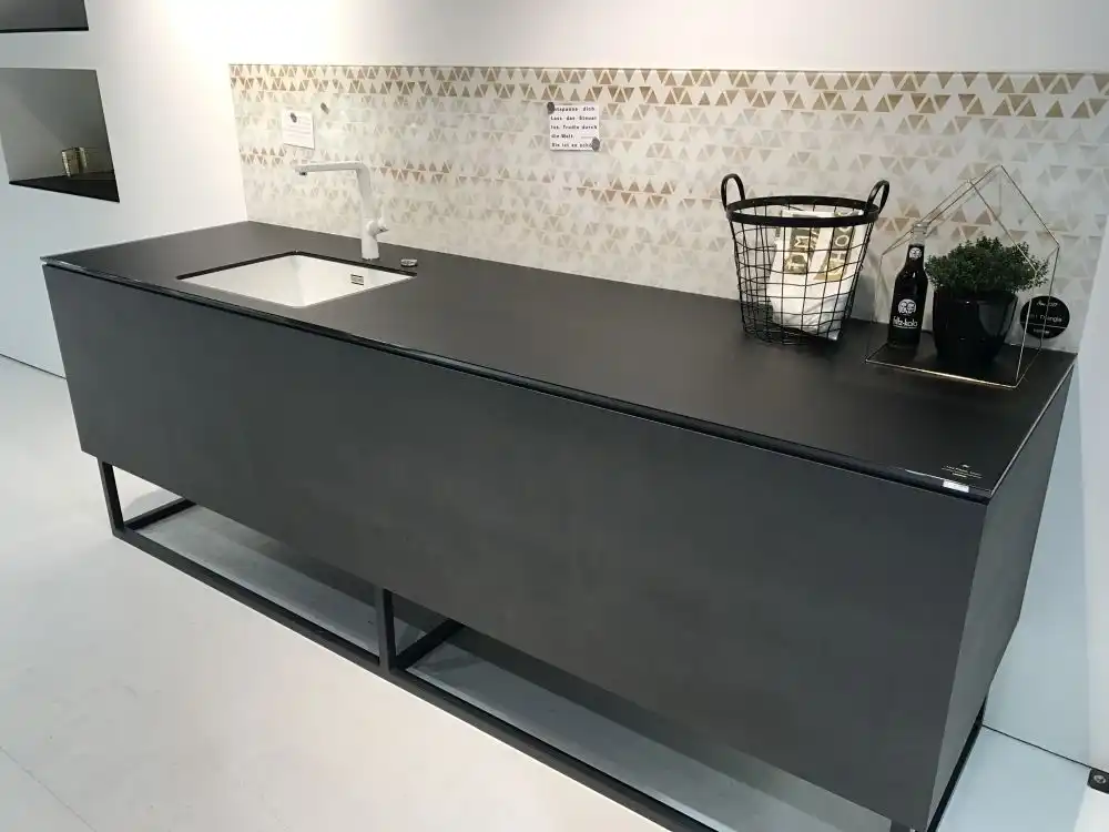 Black kitchen design countertop