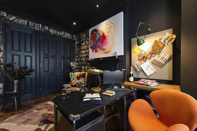 Black office room decor