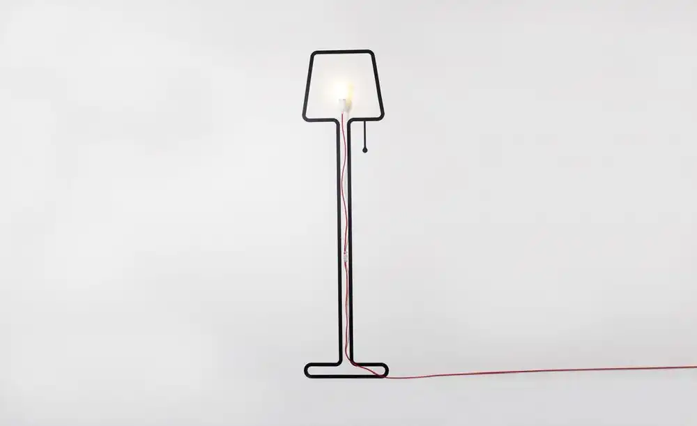Black tall lamp