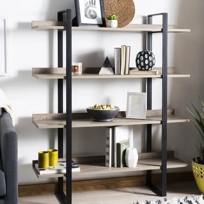 Blonde Etagere Bookcase
