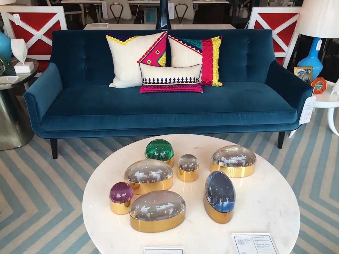 Blue Adler sofa