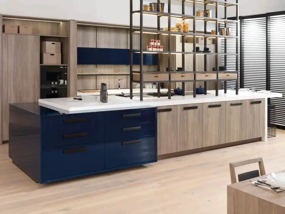 Blue E5 00 kitchen design by E2 00 By GAMADECOR