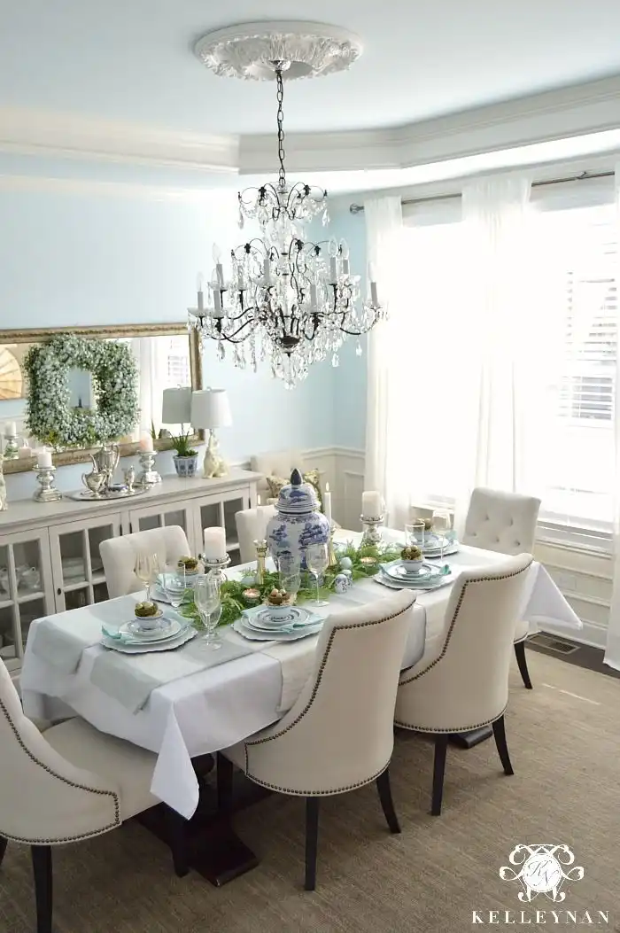 Blue and White Easter Table