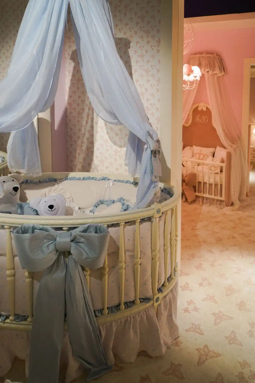 Soften the decor with delicate textiles, breezy curtains and canopies and, of course, pastel colors