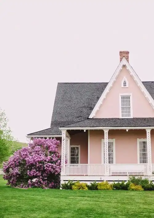 Blush pink house