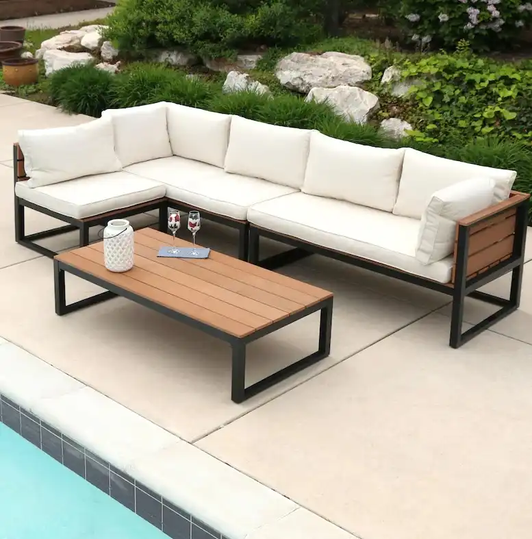 Boardwalk 4 Piece Aluminum Patio Sectional