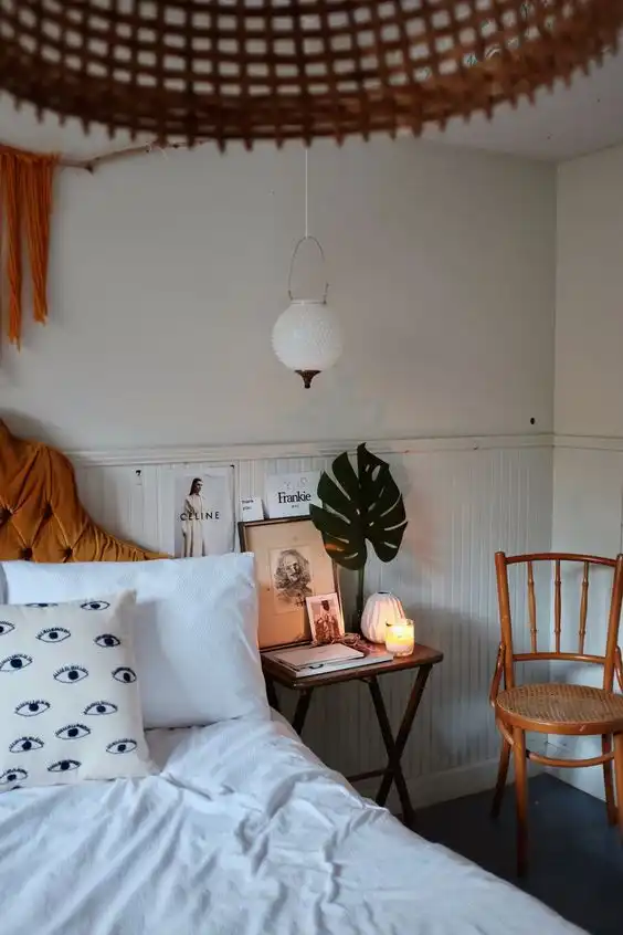 Boho bedroom nightstand