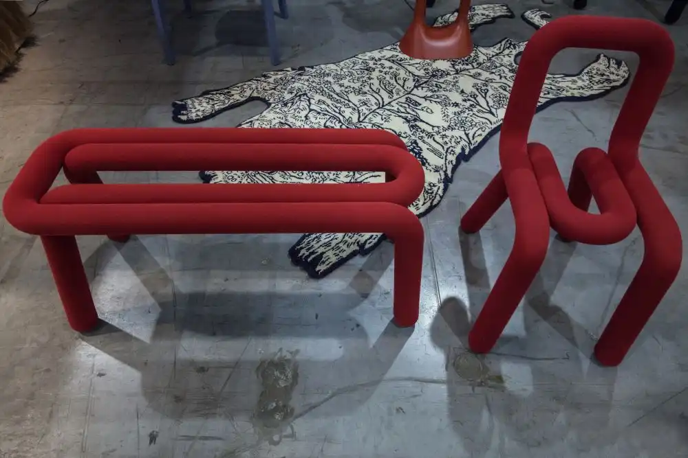 Bold Bench and Chairs Plus Rug from Moustache