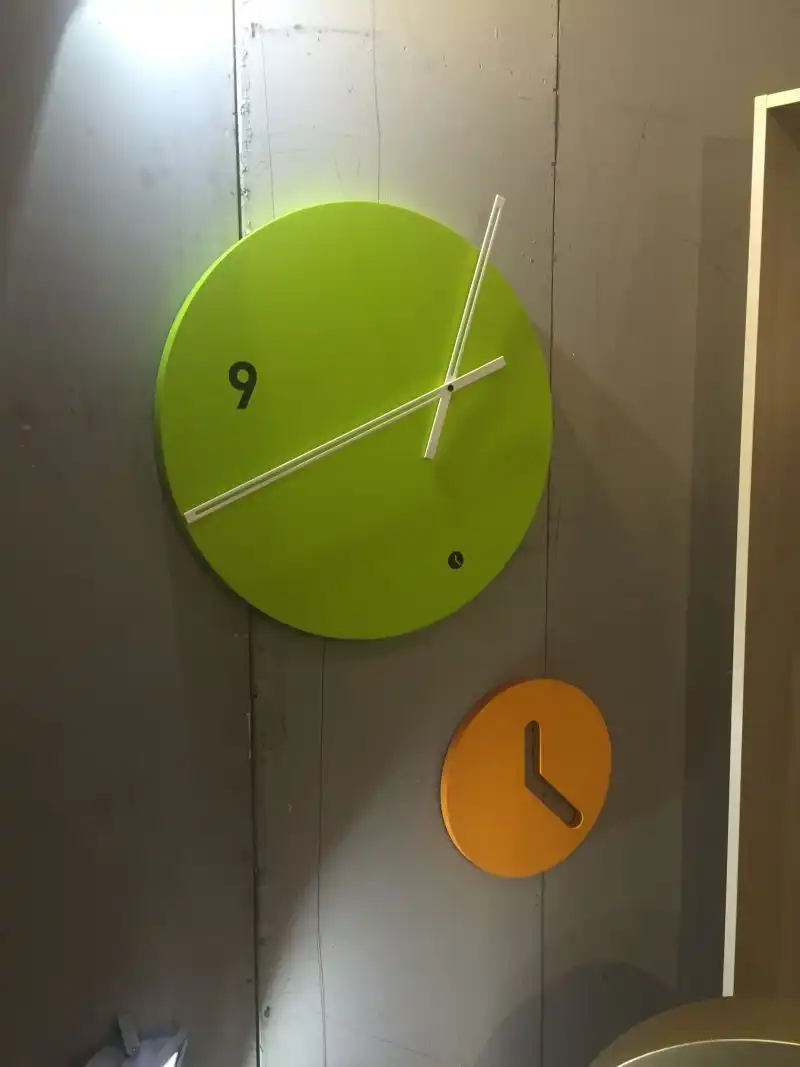 Bold green wall clock