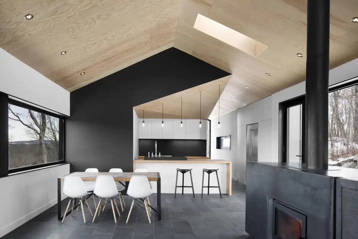 Bolton residence with a black accent kitchen