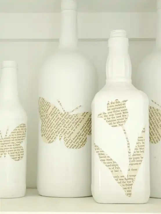 Book page bottles