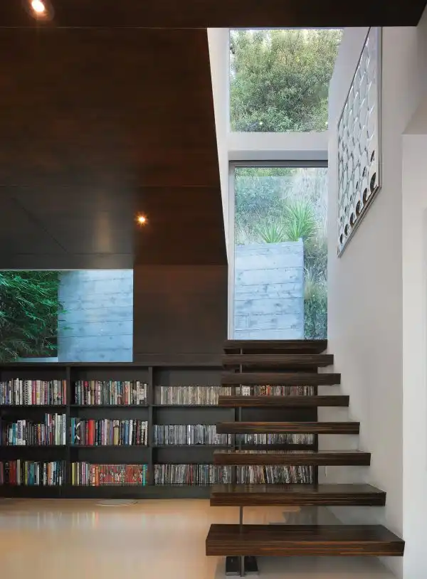 Bookshelves understairs