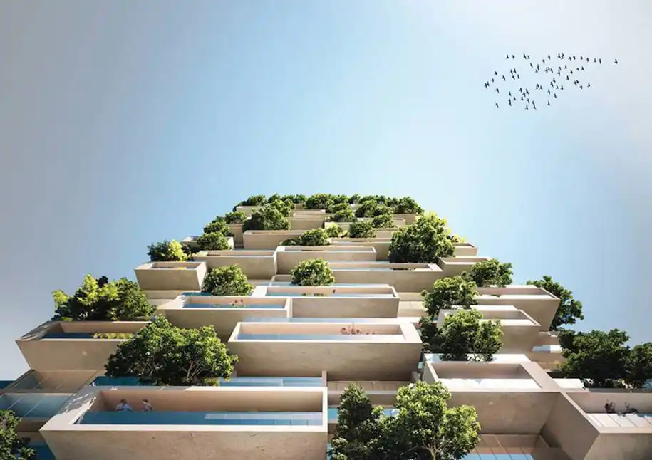 Bosco Verticale Apartments Building Balconies