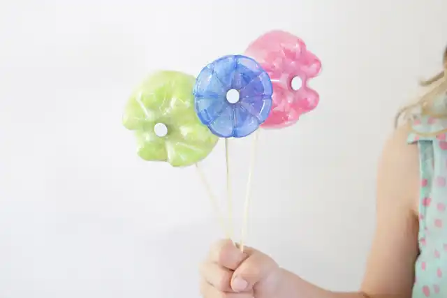 Bottle plastic flower