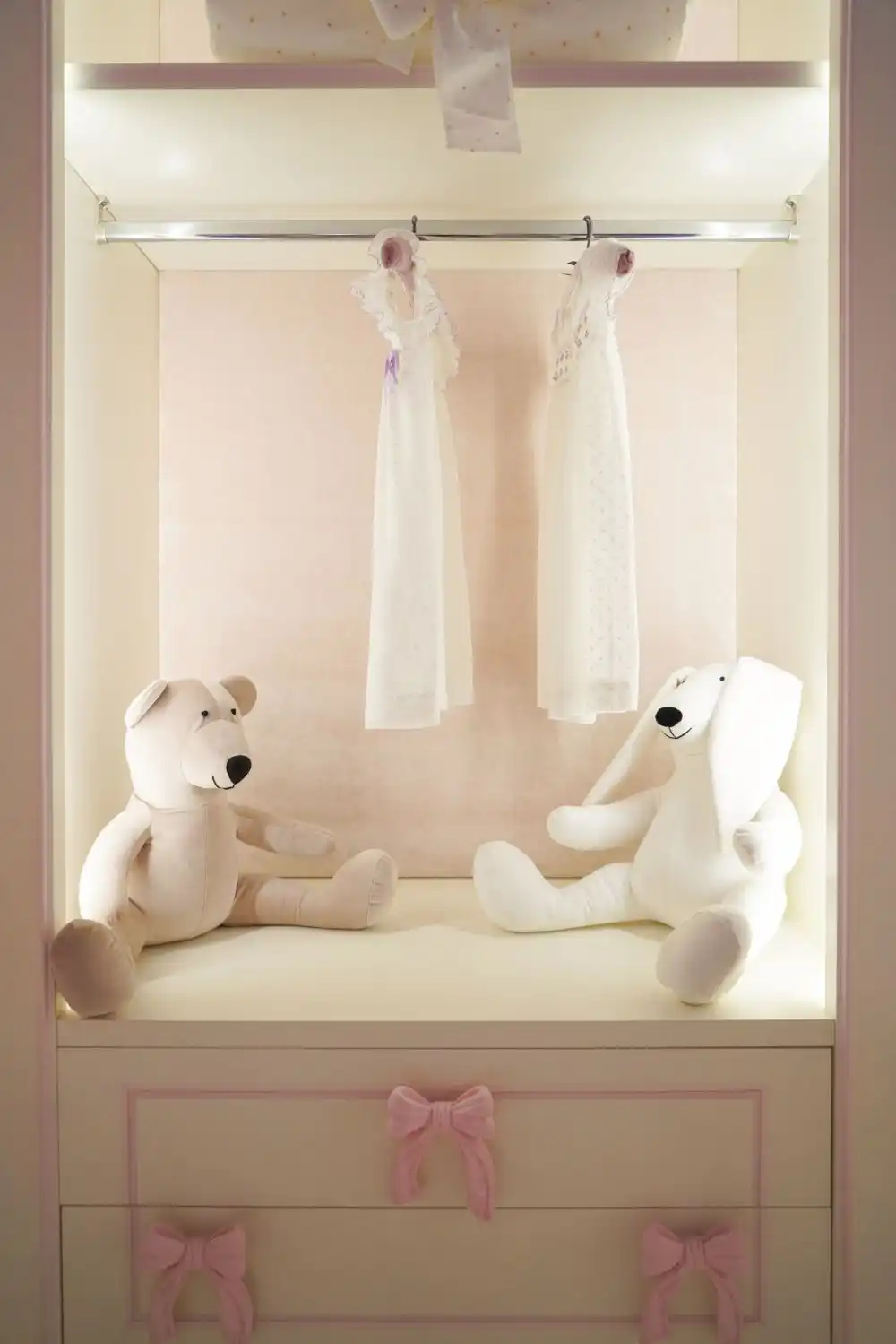 Add some accent lighting to the inside of the cabinets, under the bed or on the ceiling