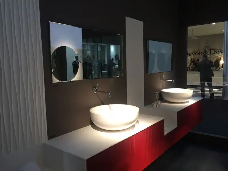 Bowl wash basin double vanity