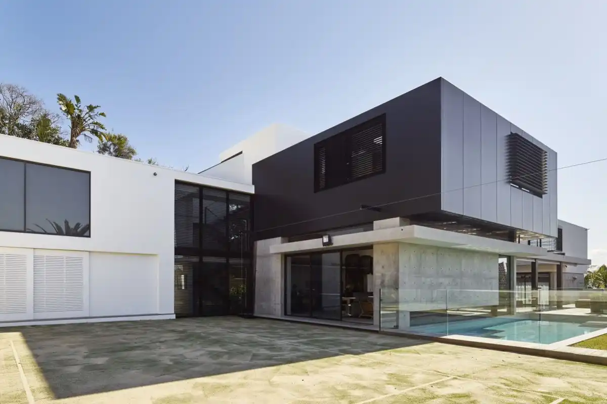 The tennis court is an added amenity for family as well as guests.