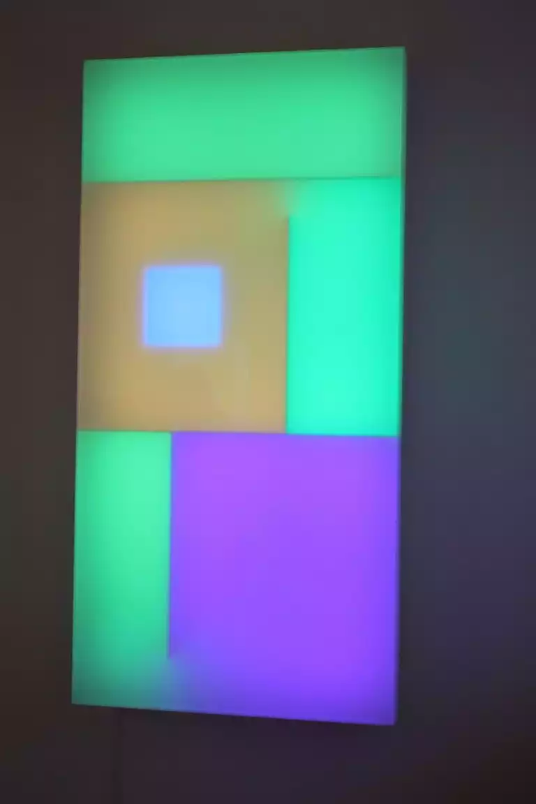 The style of neon wall art idea is serene and calming.