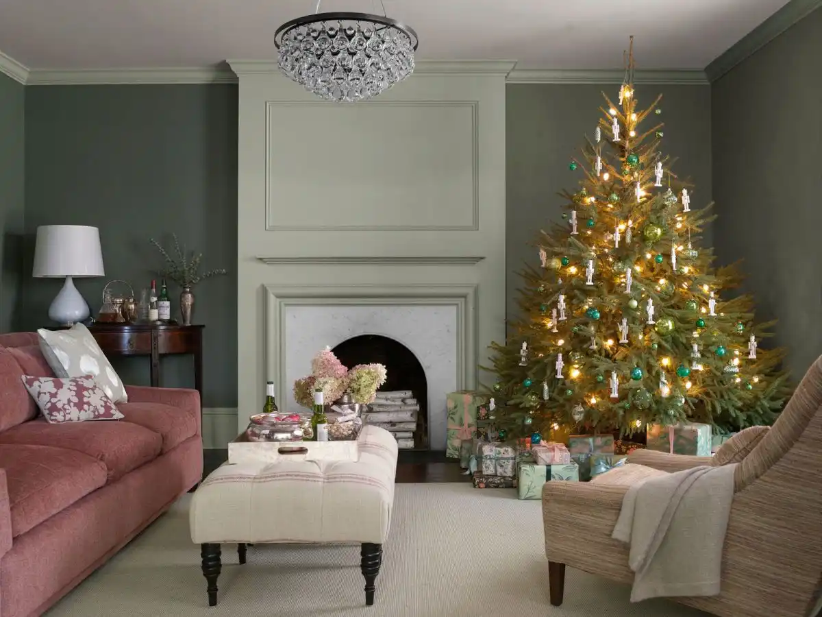 Briliant Living Room Christmas Decor