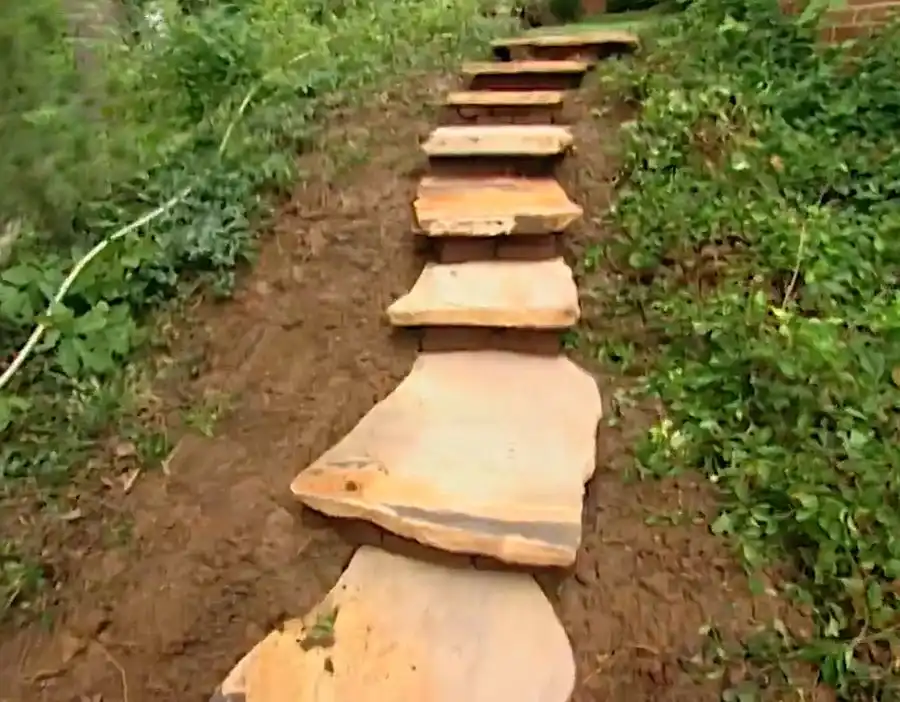 Building a Stone Stairway