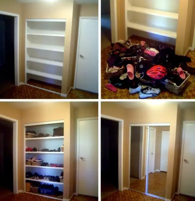 Built in shoe storage