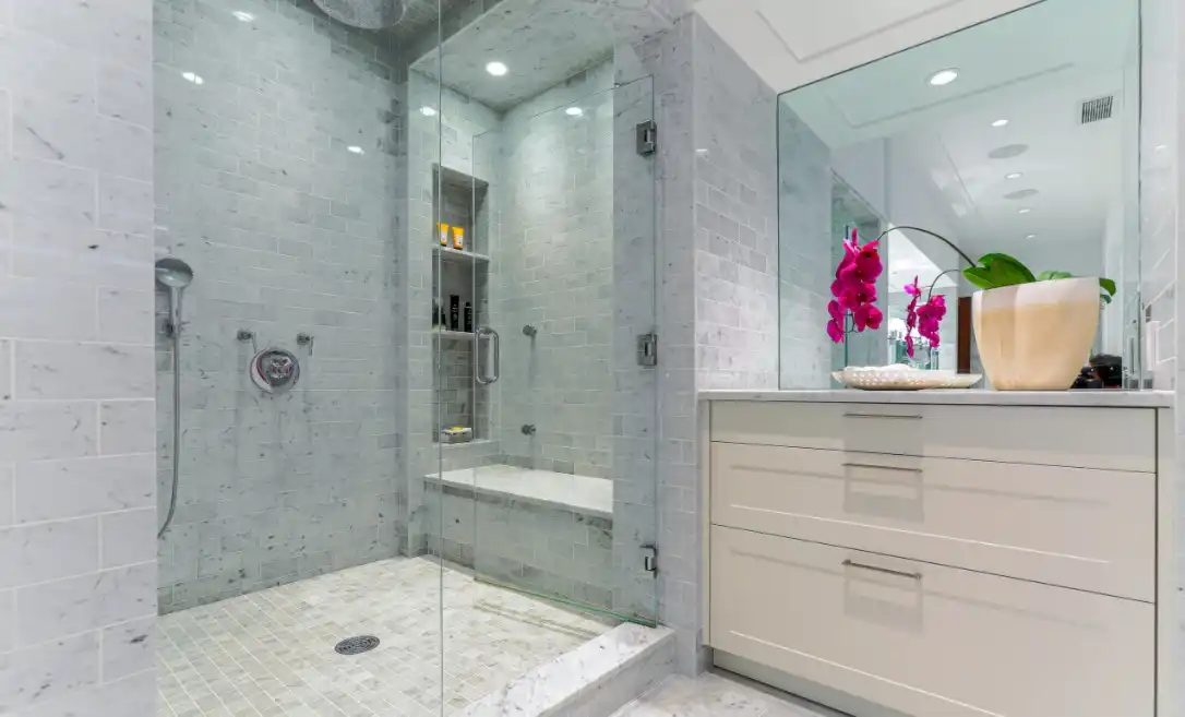 Built in shower niche