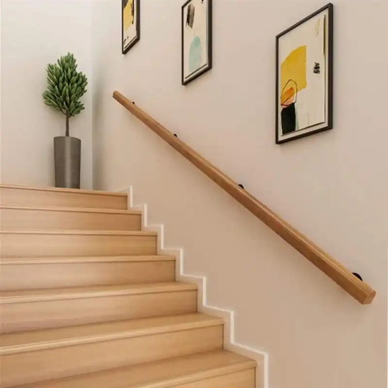 CMMC 1ft 20ft Wood Handrails for Indoor Stairs Steps