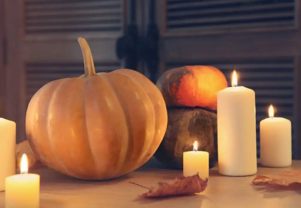 Candles and Pumpkins and Mood Light, Fall decor