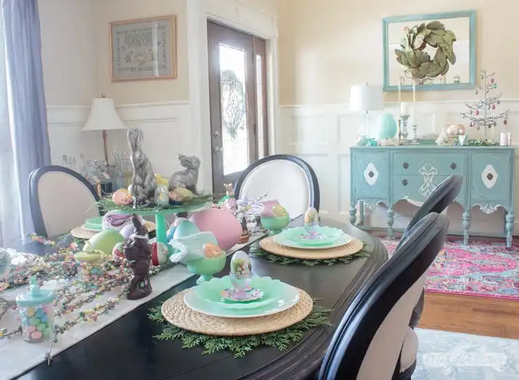 Candy easter table decor