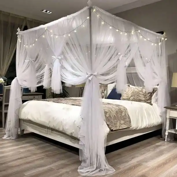 Canopy bed with lights