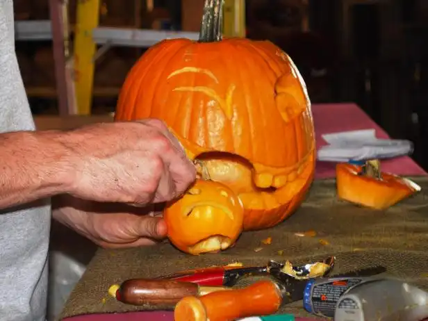 Carve a Pumpkin Within a Pumpkin