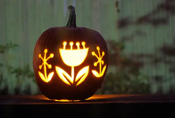 Carve Flowers in Your Pumpkin