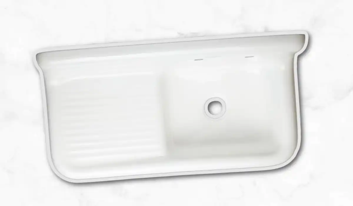 Cast Iron Wall Mount Drainboard Sink