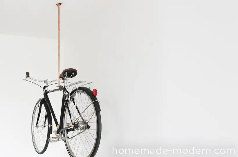 Ceiling hanging bike rack