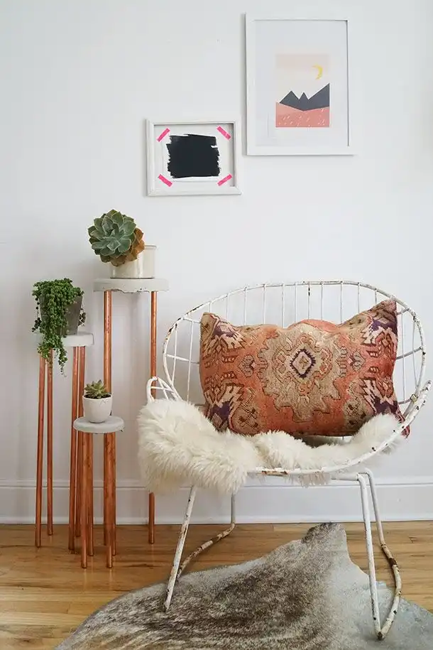 Copper and Concrete DIY Plant Stands