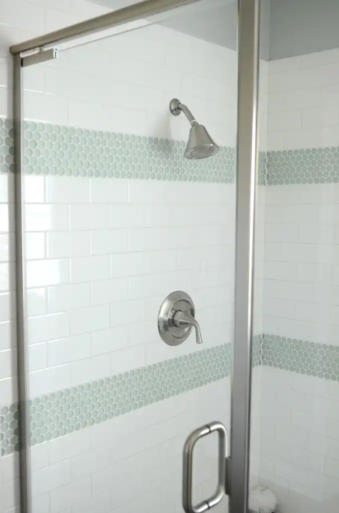 Ceramic penny round tiles for shower