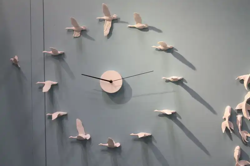 Ceramic wall birds clock
