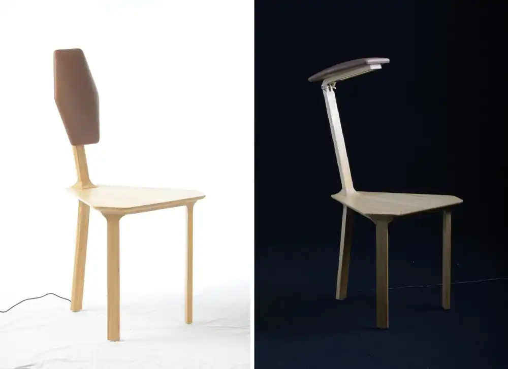 Chair into lamp