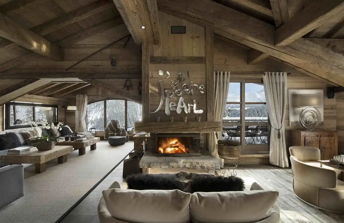 Chalet Pearl - Courchevel 1850, France Fireplace Living