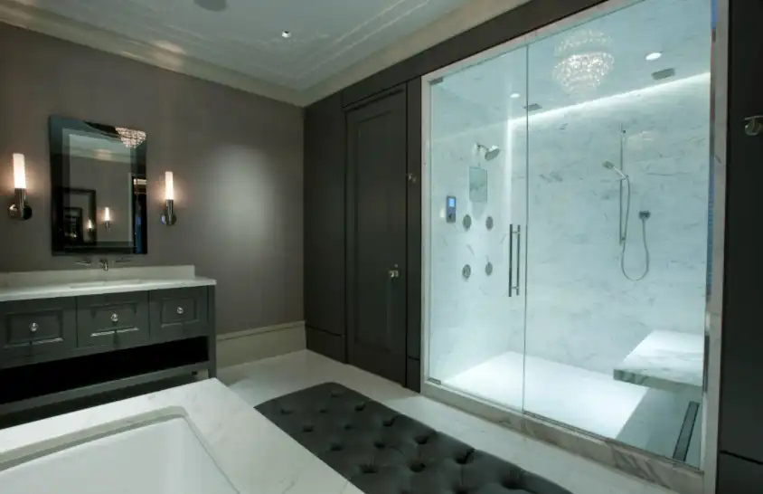 Charcoal bathroom color scheme