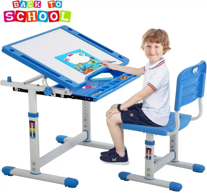 Children Desk and Chair Set Kids Study School Adjustable